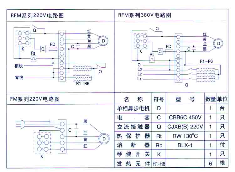 風幕機電器原理圖 空氣幕電氣原理圖